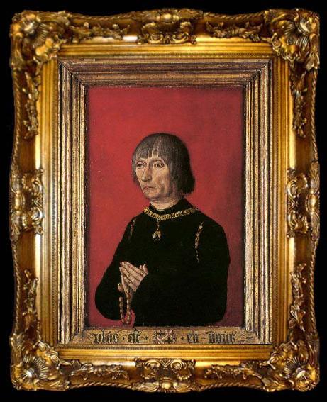 framed  unknow artist Portrait of Louis of Gruuthuse, ta009-2
